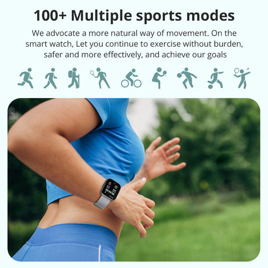 Montre Connectée Haut de Gamme – Cardiofréquencemètre, Appels, IP68