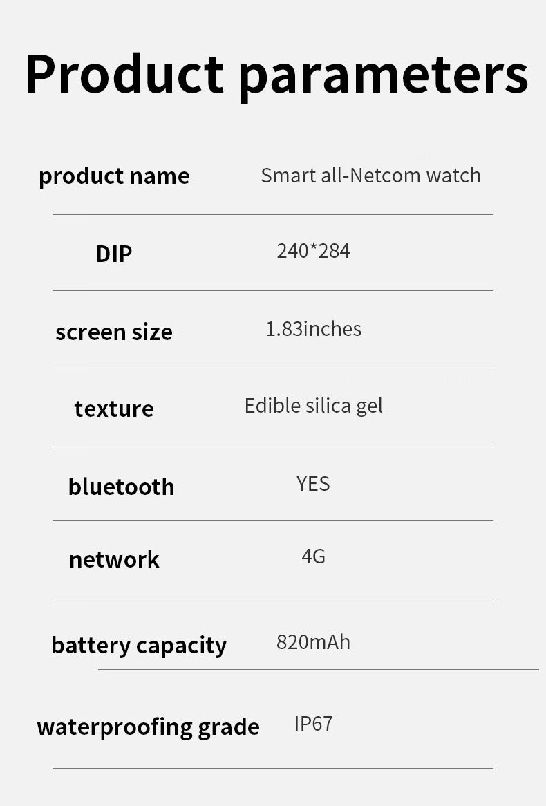 S8 Montre connectée Card, grand écran 1,99 pouces