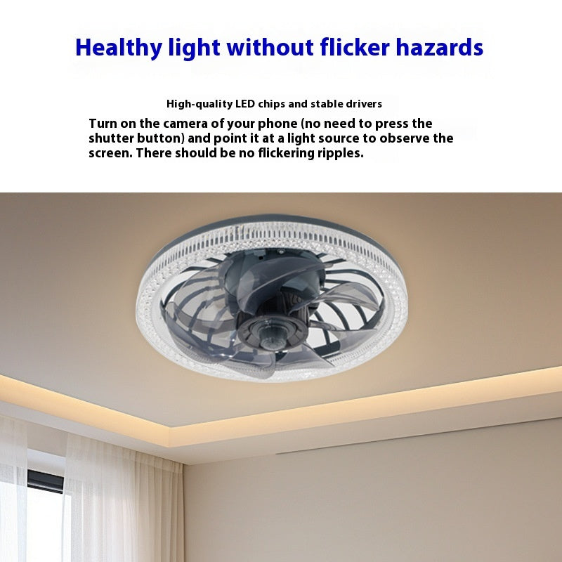 Plafonnier LED 2-en-1 avec Ventilateur Silencieux – Design Moderne et Télécommande