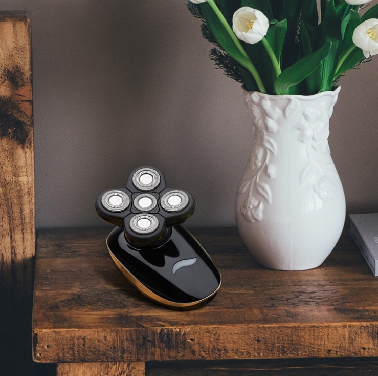 Rasoir électrique à tête chauve 4D rechargeable 5 en 1
