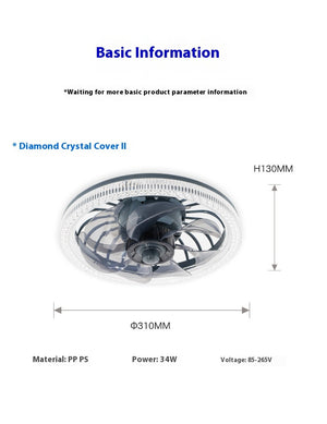 Plafonnier LED 2-en-1 avec Ventilateur Silencieux – Design Moderne et Télécommande