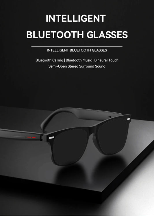 Lunettes Intelligentes avec Caméra, Commande Tactile, Appels Bluetooth, Musique Stéréo, Microphone et Assistant Vocal AI pour Téléphones Android et iOS