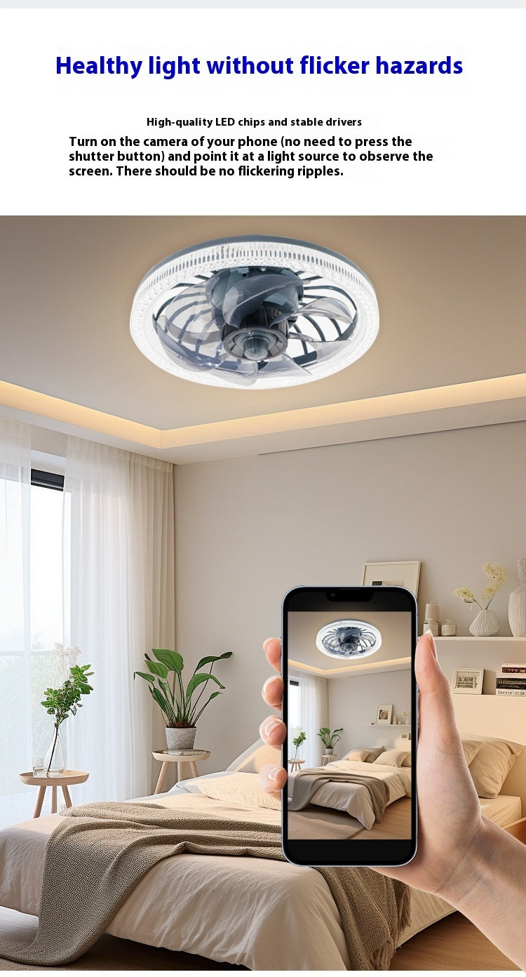 Plafonnier LED 2-en-1 avec Ventilateur Silencieux – Design Moderne et Télécommande