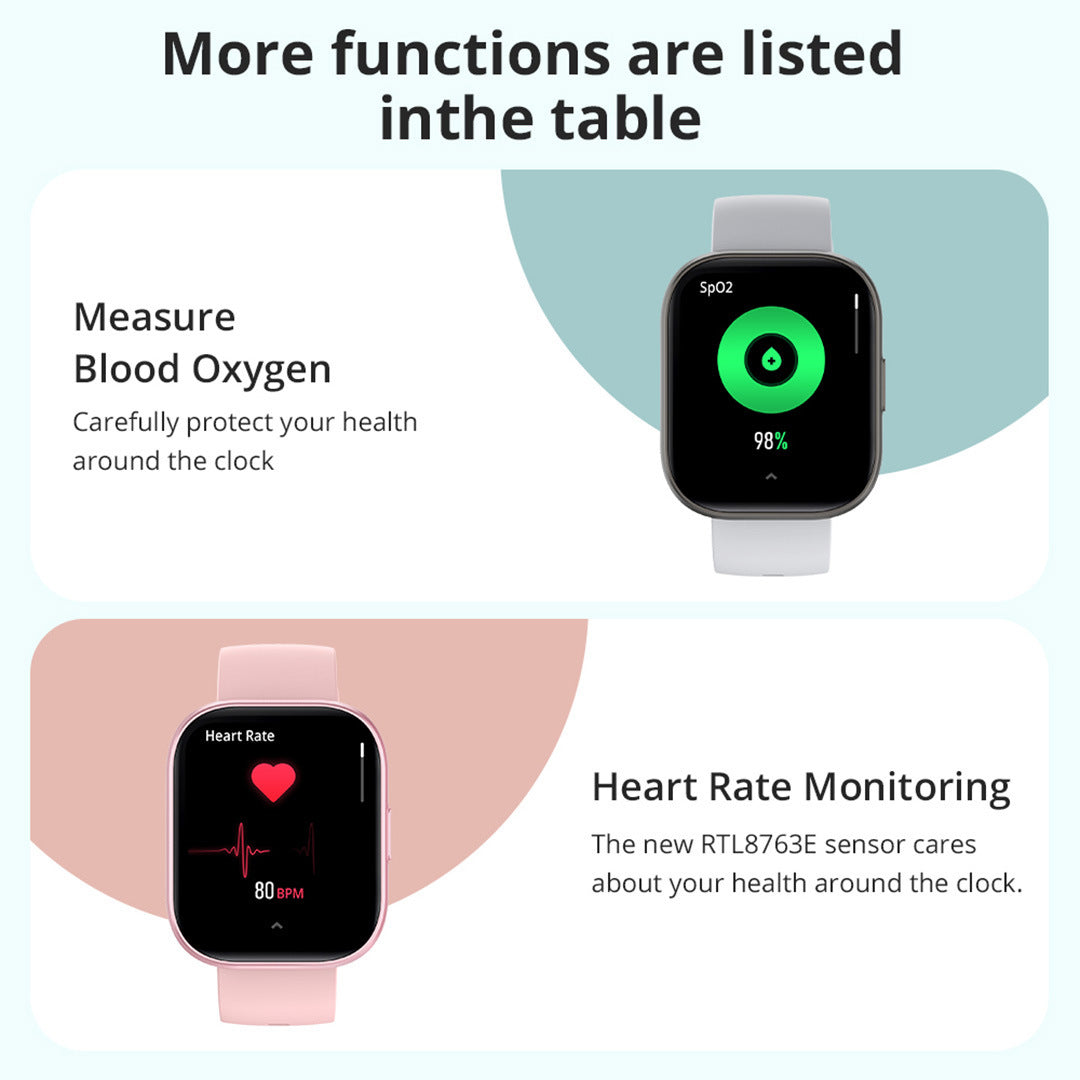 Montre Connectée Haut de Gamme – Cardiofréquencemètre, Appels, IP68