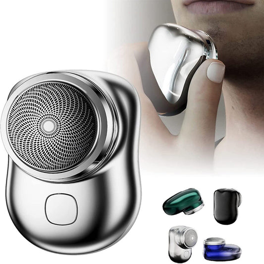 Rasoir sans fil portable mini pour le visage, rechargeable par USB, rasoir électrique humide et sec, sans douleur, petite taille, machine de rasage pour hommes