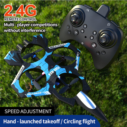 K500 Combat Drone Four-Channel Hovering Quadcopter With Altitude Hold, Flip Stunts, And Remote Control Lighting Plane