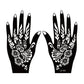 2 Sheets Hand Tattoo Decal Henna Stencil Temporary