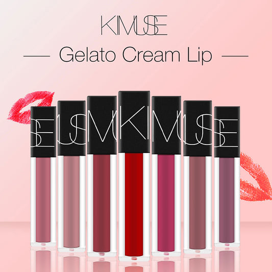 KIMUSE Maquillage Rouge à Lèvres Mat Lisse Liquide, Rouge à Lèvres Mat Étanche, Maquillage des Lèvres Cosmétique Longue Tenue