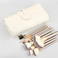 Spot Detonating 121824, White Make-up, White Make-up Brush, 24 Make-up And Brush Suits For Portable Beauty And Makeup Tools