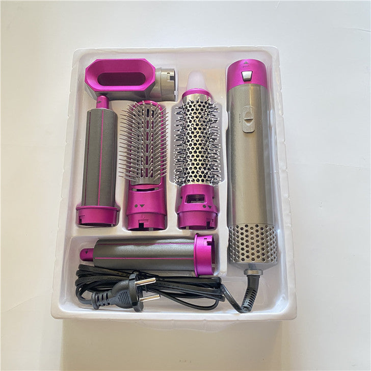 5-in-1 Hot Air Comb Curling Iron Styling Comb Hair Dryer