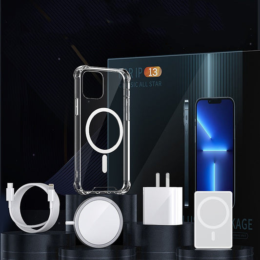 Wireless Power Bank Mobile Phone Case Fast Charging Cable Plug Five-piece Set