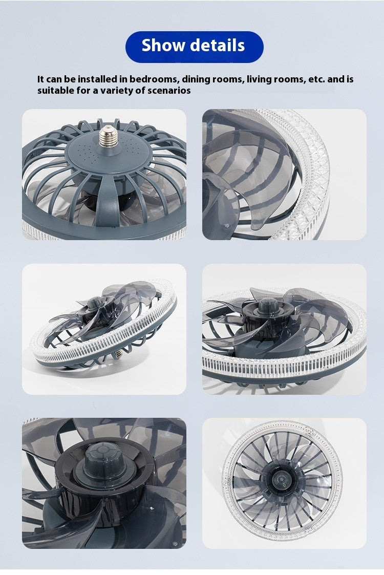 Plafonnier LED 2-en-1 avec Ventilateur Silencieux – Design Moderne et Télécommande