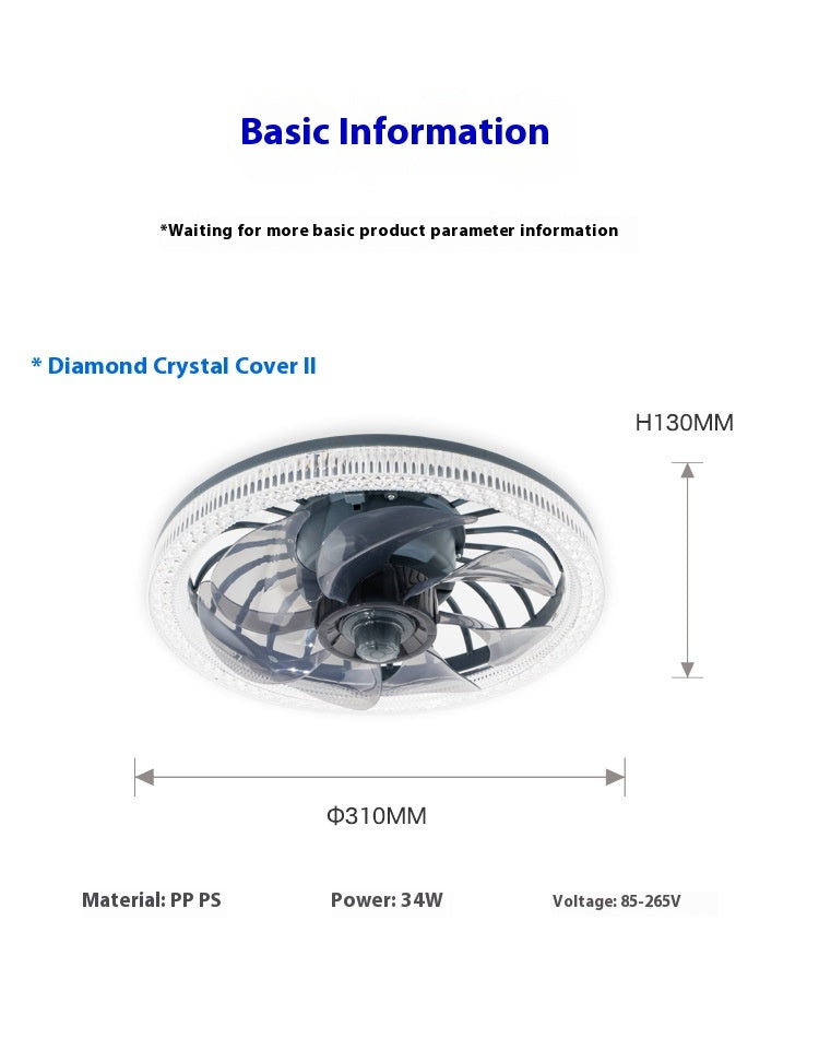 Plafonnier LED 2-en-1 avec Ventilateur Silencieux – Design Moderne et Télécommande