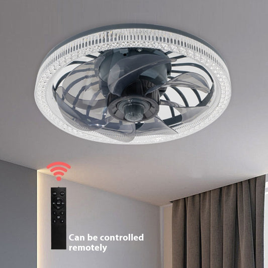 Plafonnier LED 2-en-1 avec Ventilateur Silencieux – Design Moderne et Télécommande