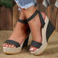 High Heel Denim Fabric Ankle-strap Sandals Women