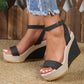 High Heel Denim Fabric Ankle-strap Sandals Women