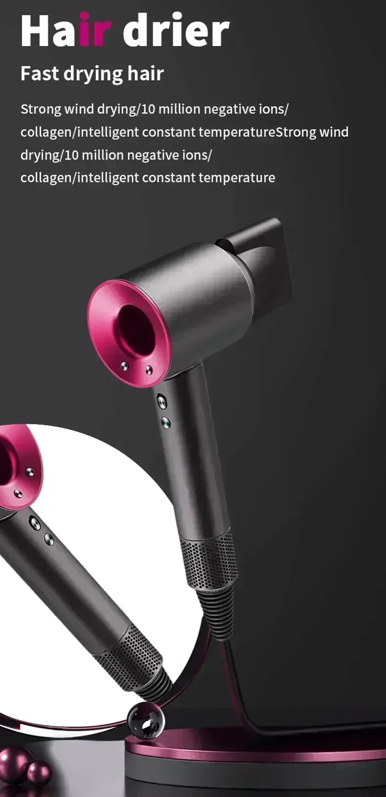 Pro Ionic Hair Dryer – rapide & silencieux