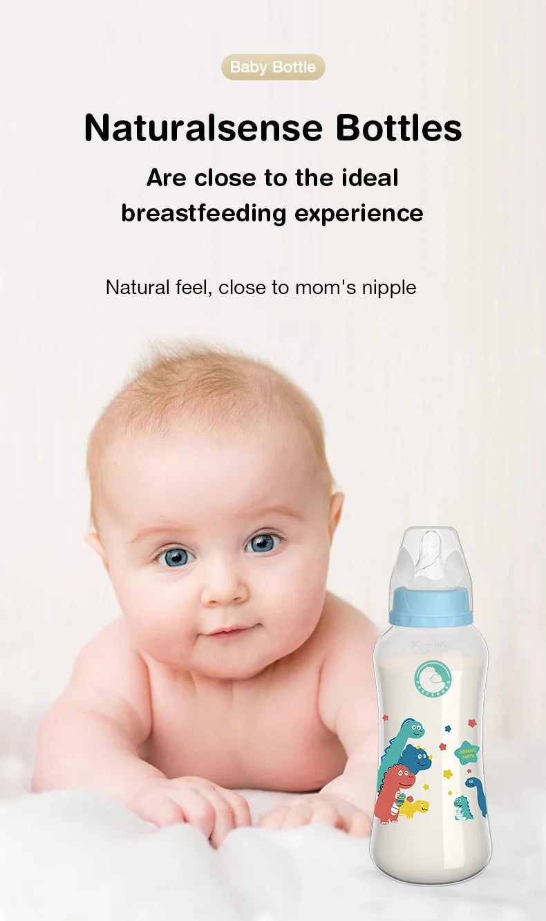 150/240ML Baby PP Bottle with Gravity Ball Newborn Baby Bottle with Handle Milk Bottle Baby Bottles Newborn Feeding Supplies