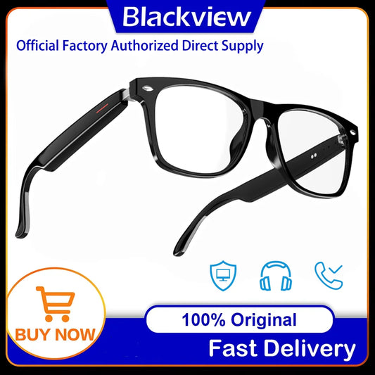 🕶️ Blackview E13 – Lunettes Intelligentes Anti-Lumière Bleue avec Appels Bluetooth et Assistant Vocal