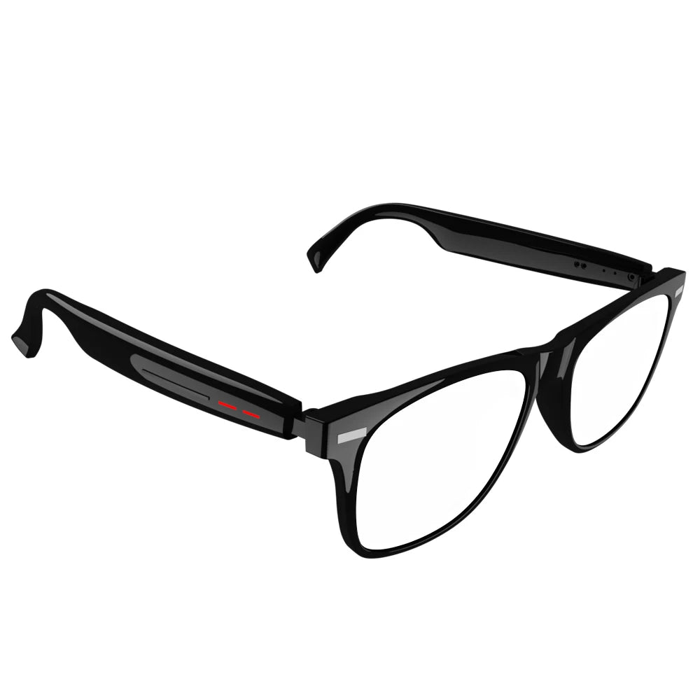 Lunettes Intelligentes avec Caméra, Commande Tactile, Appels Bluetooth, Musique Stéréo, Microphone et Assistant Vocal AI pour Téléphones Android et iOS