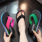 Women's Summer Platform Wedge Flip-flops Foam Rainbow Statement Sandals