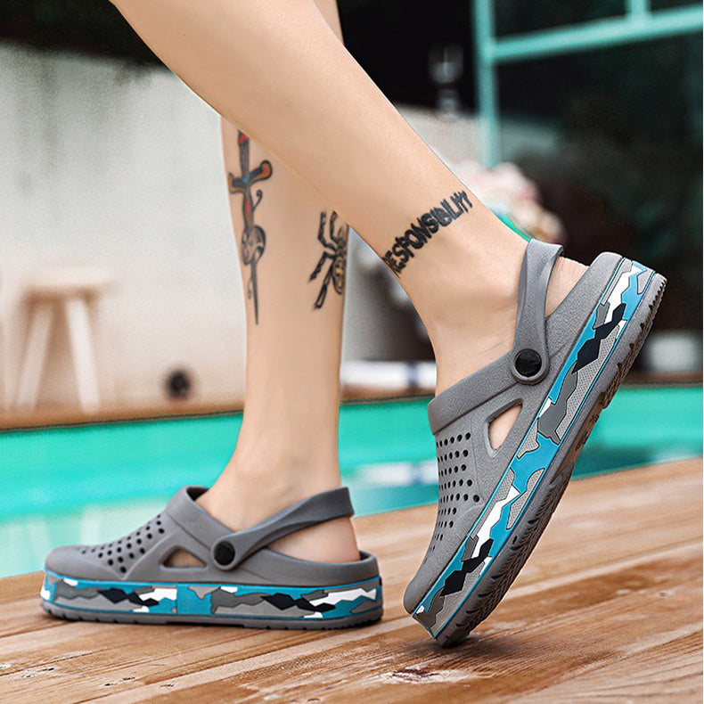 Sandales d'été avec Baotou – Chaussons antidérapants à semelle épaisse